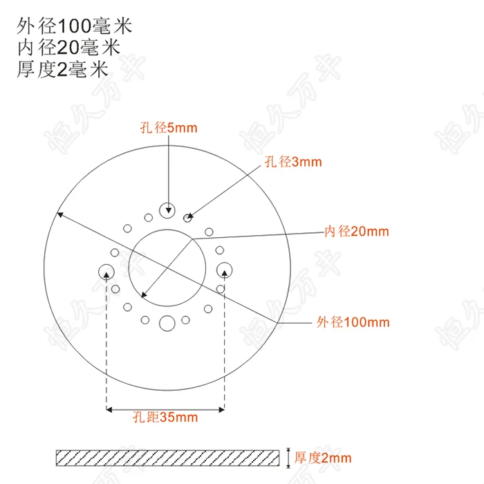 Stainless Steel Scale 360 Degree Scale Small Protractor Stainless Steel Disc 100 # 20 # 2