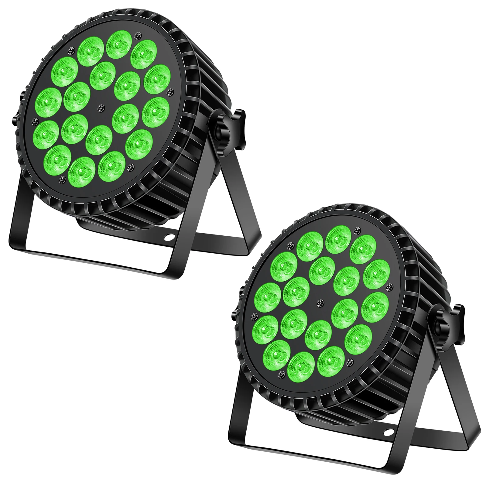 200W 2PCS 18 * 10W 4 IN 1 RGBW LED HOLDLAMP Par DMX Stage Effect Light Infinite Mixing and Rainbow Effect