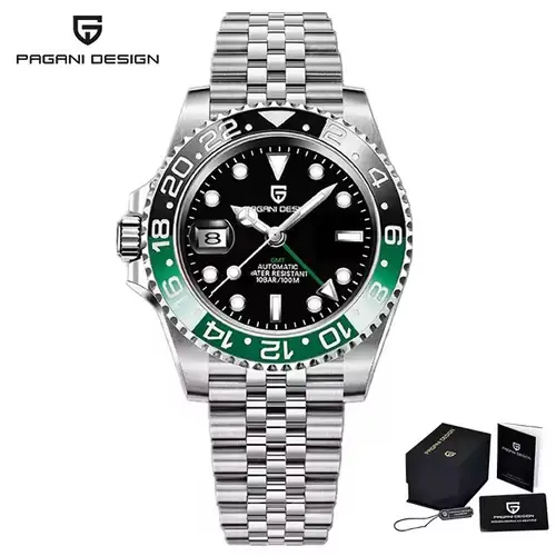 PAGANI DESIGN 40MM Men Mechanical Wristwatch Stainless Steel GMT Watch Top Brand Sapphire Glass Waterproof Automatic Watches Men - Image 16