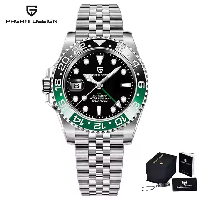 PAGANI DESIGN 40MM Men Mechanical Wristwatch Stainless Steel GMT Watch Top Brand Sapphire Glass Waterproof Automatic Watches Men - Image 16