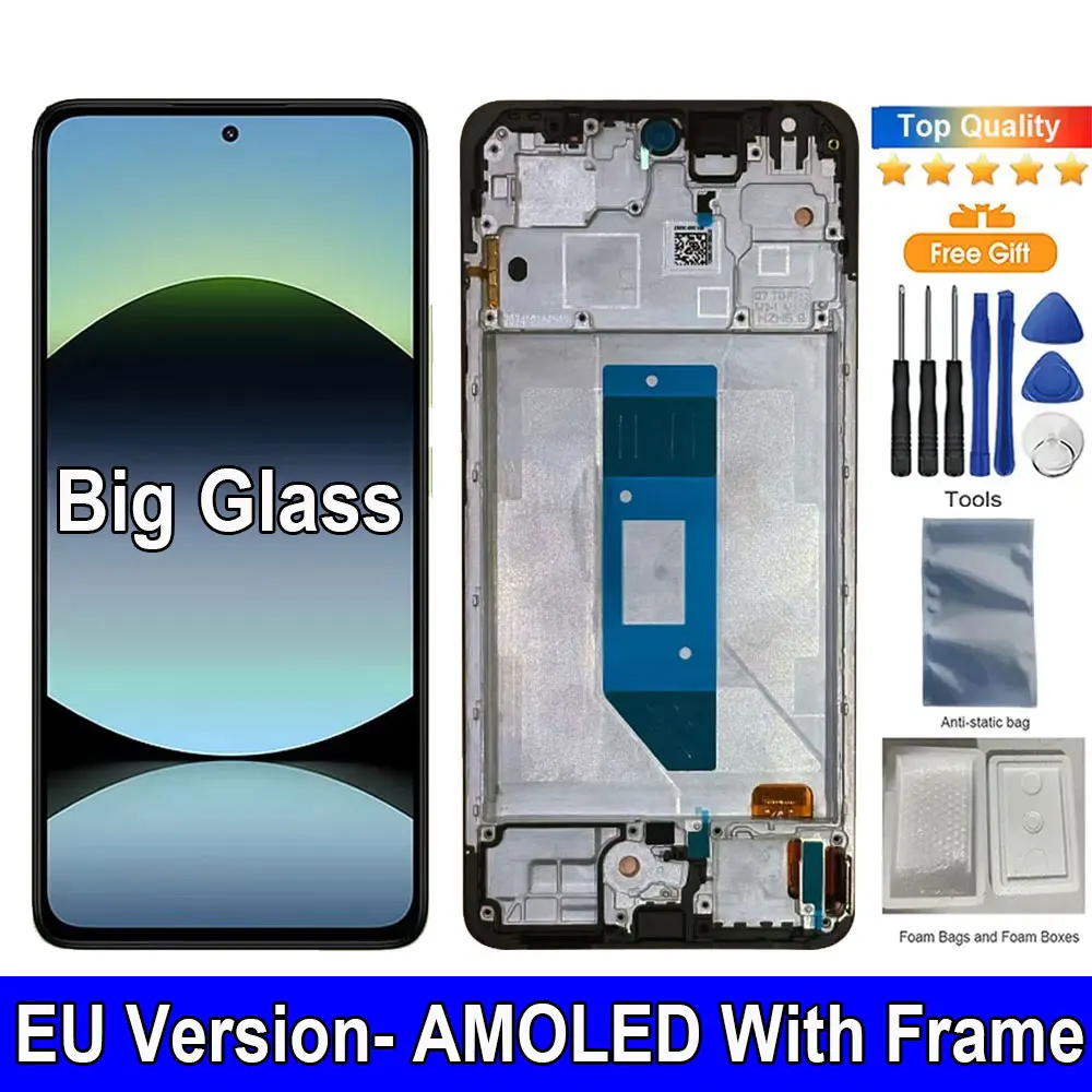 Écran LCD De Rechange Pour Xiaomi Redmi Note 14 4G/5G - Modèle 24117RN76G/24117RN76O, Noir Sans Cadre