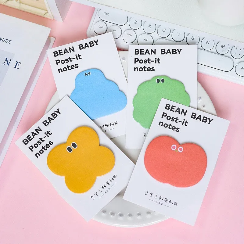 

30 Pcs Self Sticky Notes In Different Shapes Creative Colorful Bean Super Sticky Memo Note For Students Home Office