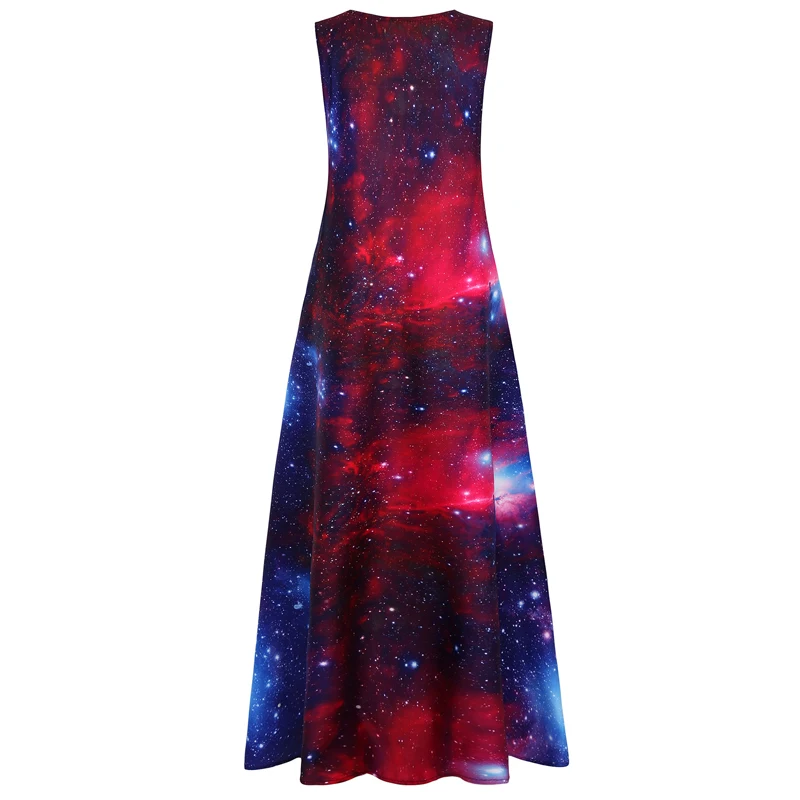 Fashion Pattern Printed Half Sleeve Loose Swing Maxi Dresse main image 0