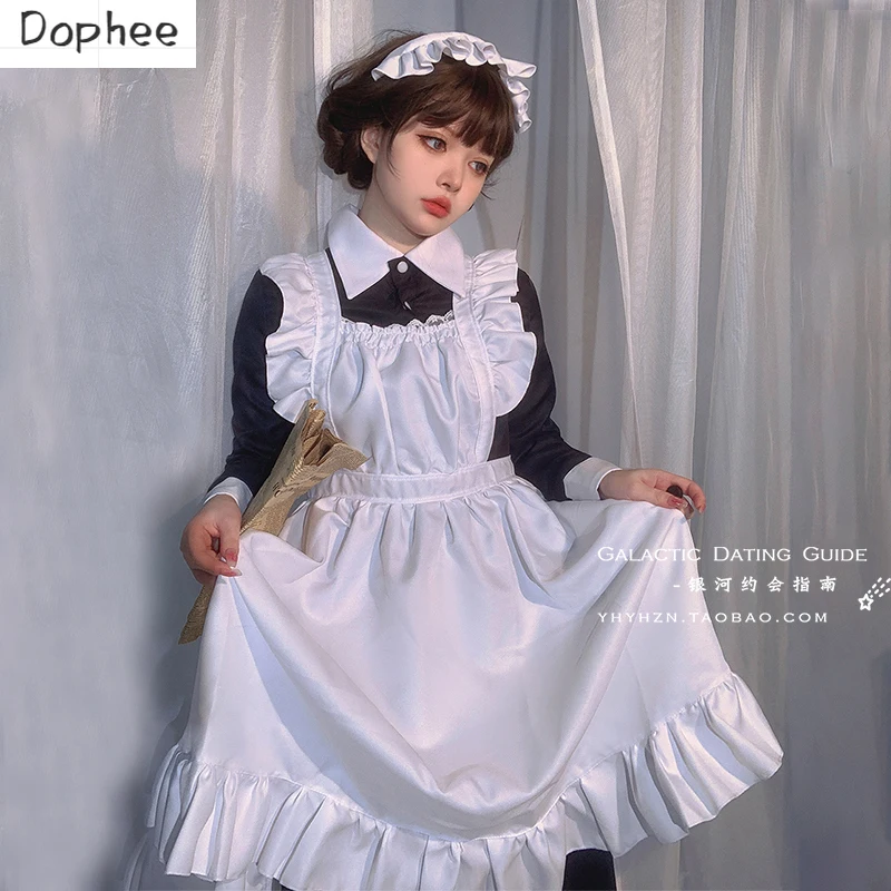 

Japanese Wind Classics French Maid Cos Sexy Sevika Full Sleeve Ultra Long Dress Lolita Dress Suit Role Playing Anime Exhibitions