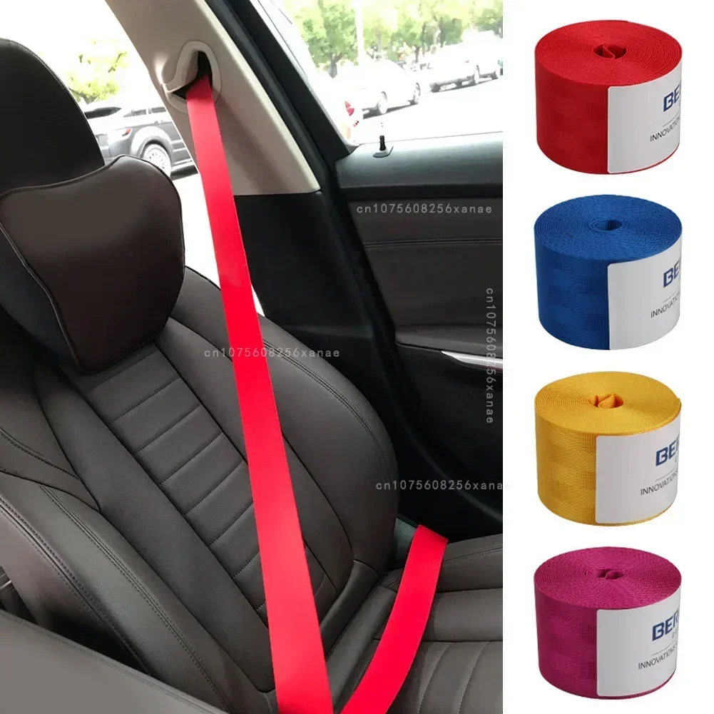 3.6M*4.8CM Car High-Strength Auto Seat Belt Webbing Fabric Racing Car Modified Seat Safety Belts Harness Strap