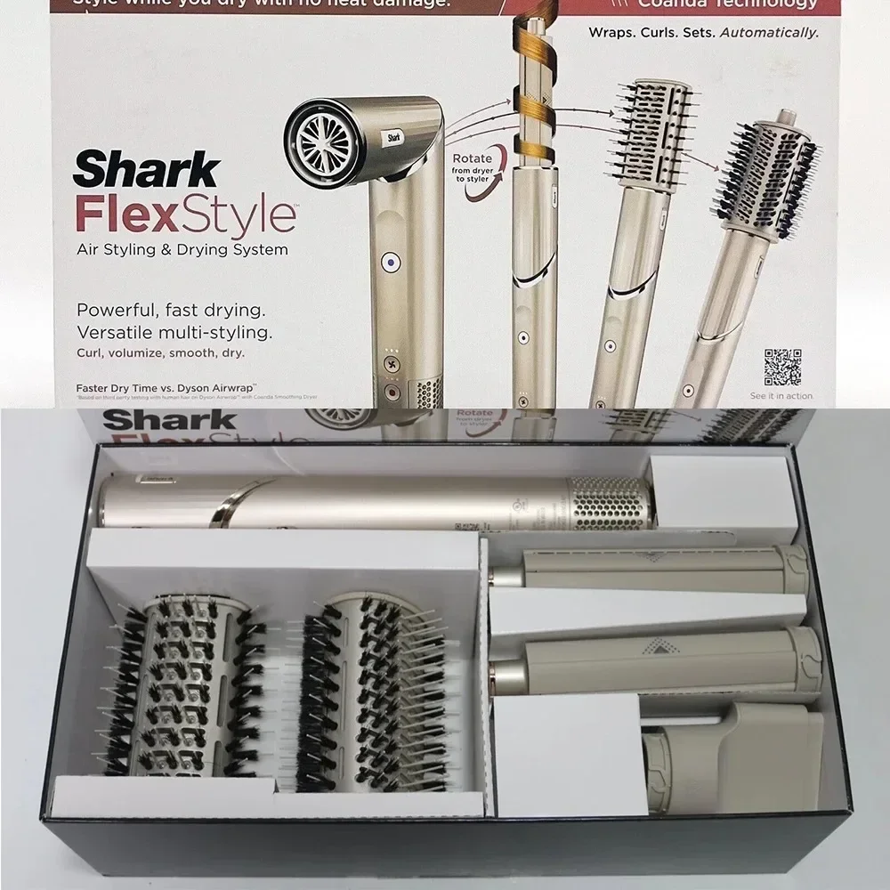 Professional Shark FlexStyle Negative Ion Hair Dryer&Airwrap Powerful Blow Dryer Brush & Multi-Styler Hair Curlers Styling Tools 4