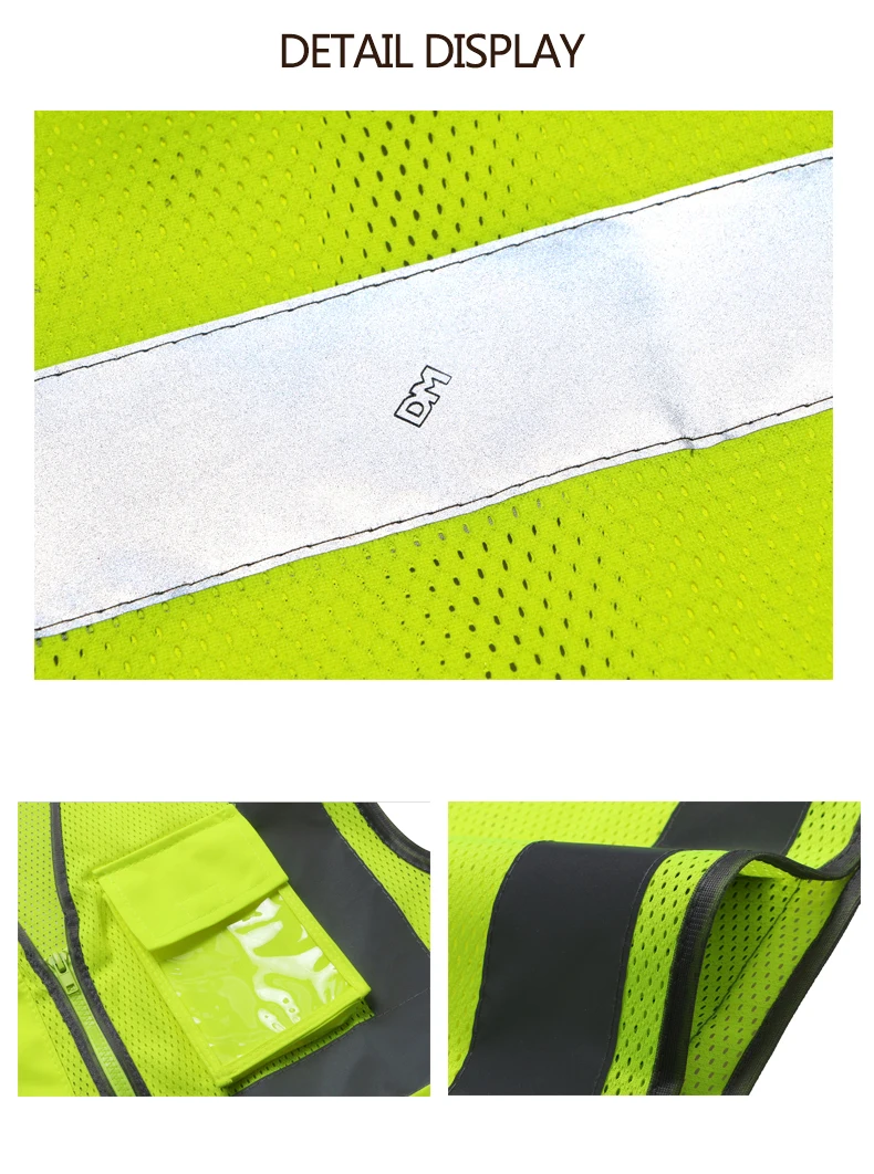 High Visibility Vests Salzmann High-Vis Work Vest - 3M Reflective Safety Vest With Multiple Pockets Headlights Assembly