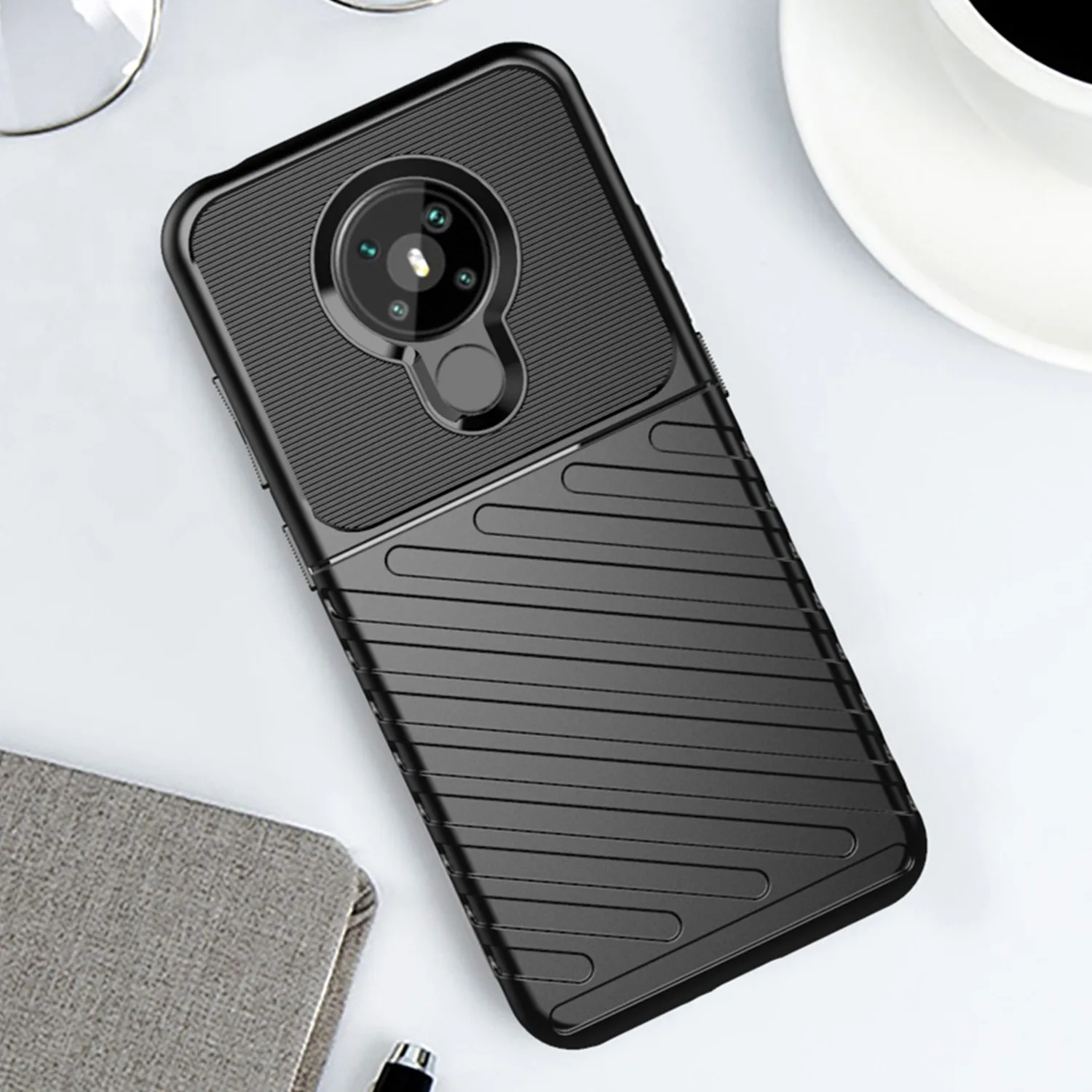 Luxury Thunder Shockproof Silicone Back Cover - Fashion Mobile Shell Coque s