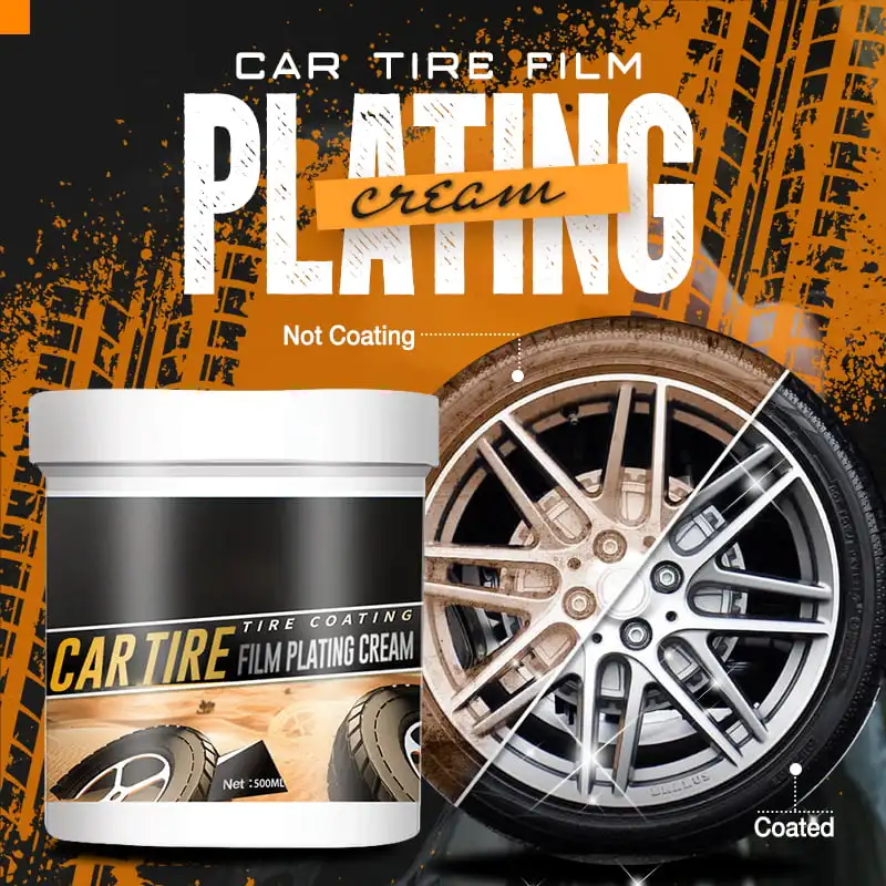 500g Car Tire Retreading Cleaning Cream Auto Plastic Parts Shiny Paste Maintenance Brightener