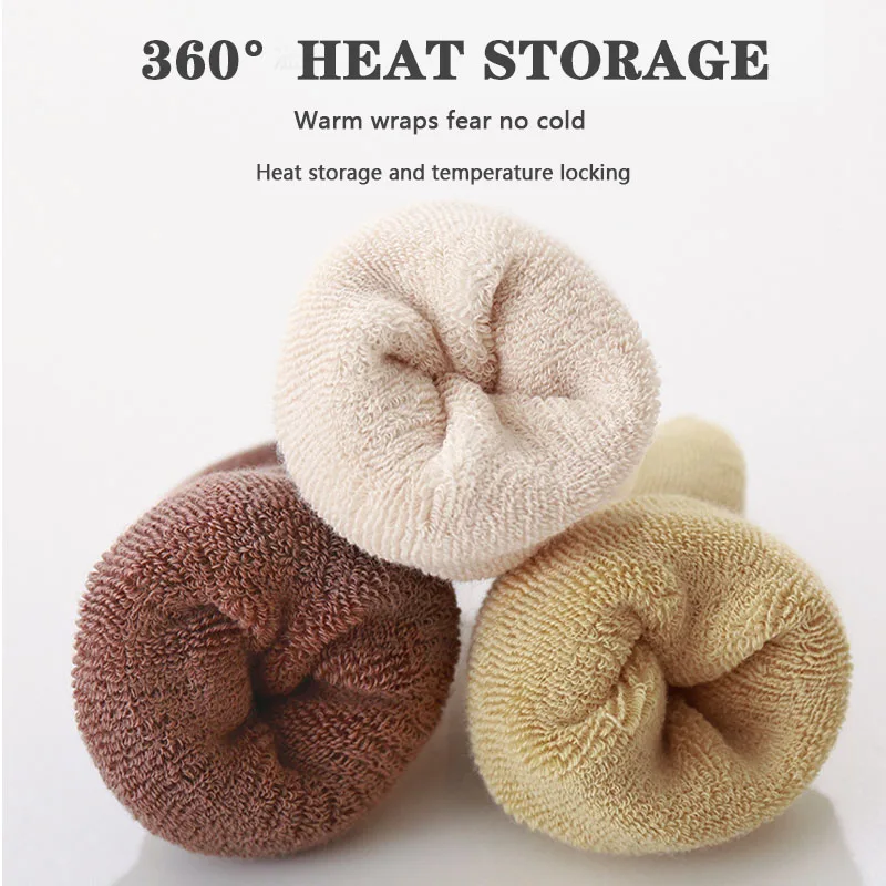 Kids Socks 3 Pairs/Lot Baby Floor Socks Winter Thick Warm Indoor Non-Slip Glue Toddler Socks For Boys And Girls