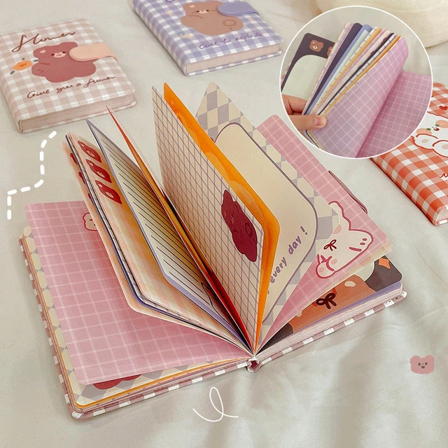 Cute Things Grid Notebook Scrapbook Diary Sketchbook Note Book for Girls  Office School Stationery - AliExpress