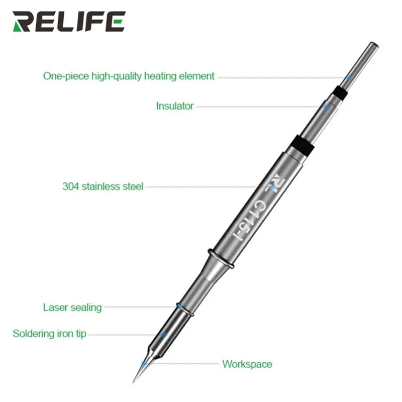 NEW RELIFE C115 Series Soldering Iron Tips for GVM T115 JBC