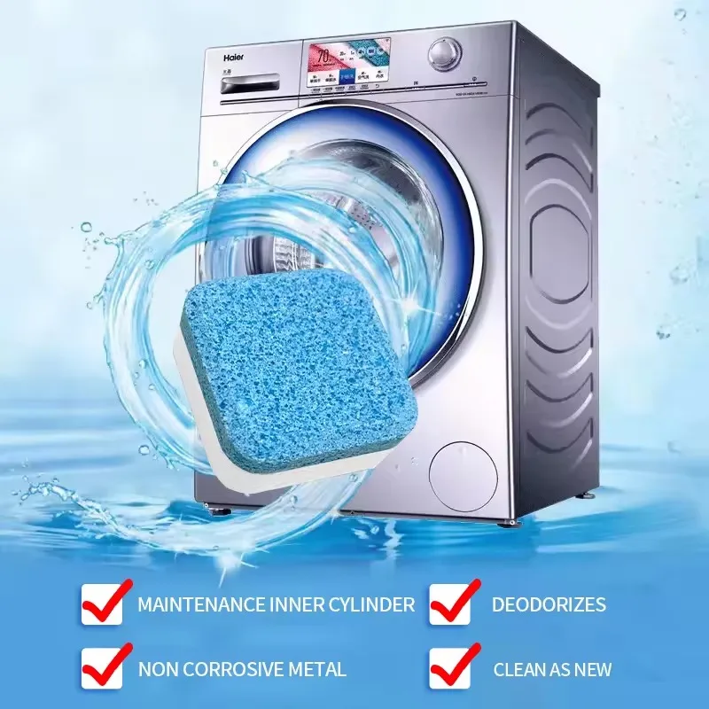 

Washing Machine Cleaner 4/8/12 PCS Household Cleaning Accessories Washing Machine Cleaning Tablets Effervescent Cleaning Tablets