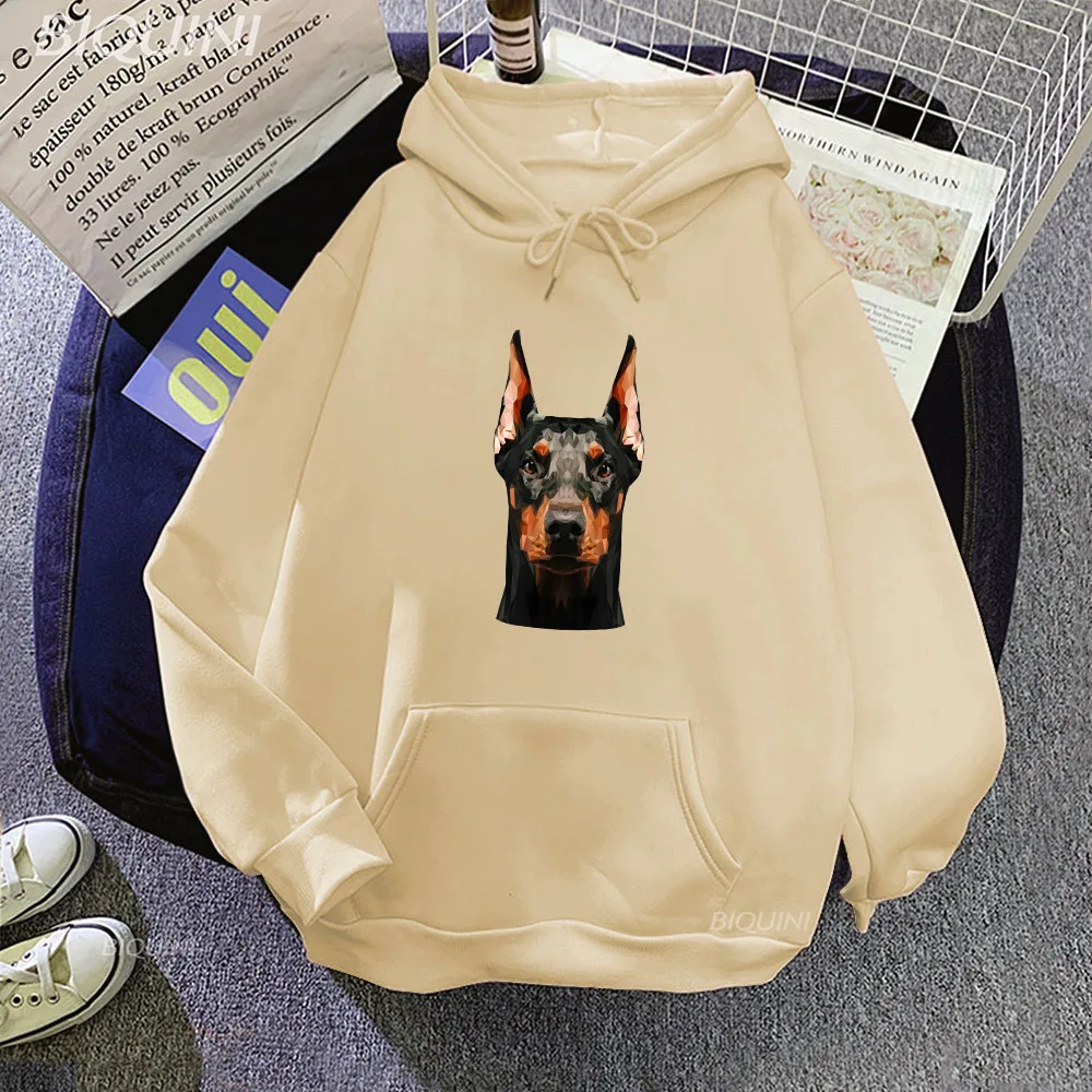 

Doberman Dog Hoodies Women Men Funny Kawaii Graphic Outfits Unisex Harajuku Fleece Hooded Pullovers Sweatshirts Hip Pop Clothes