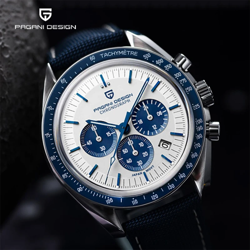 PAGANI Design 2022 NEW Military Business Brand Quartz Chronograph Men's Watch VK63 Sapphire Stainless Steel Relogio Masculino 1