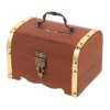 Piggy Bank Trunks for Storage Clear Banks Boys Gift Bin with Lid Coin Children Treasures Container Chest Kid Wood Souvenir 5
