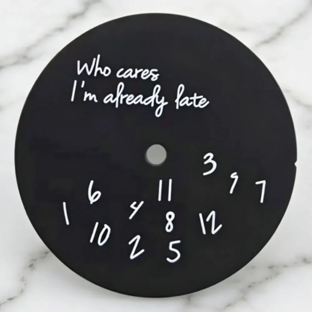 Elegant 28.5mm Black Watch Dial with Optional Calendar Feature