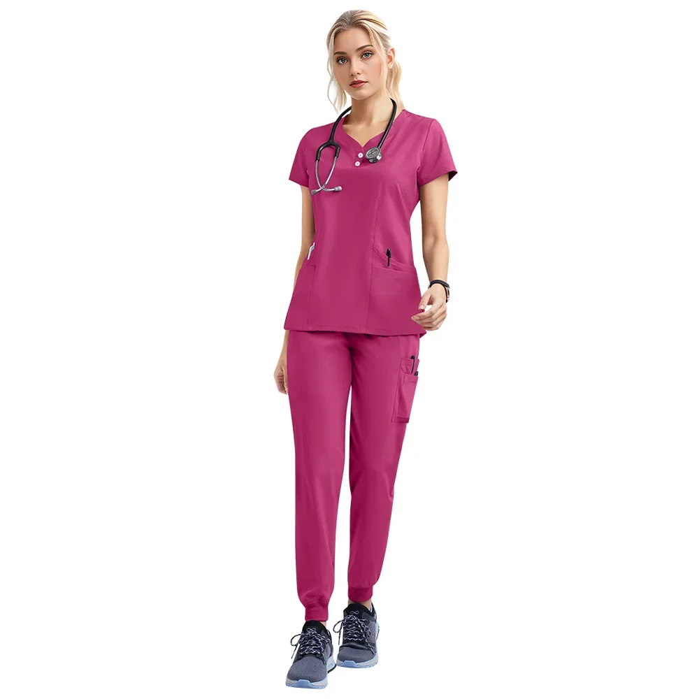 Precio al por mayor, conjunto de uniformes médicos para médico y enfermera, conjunto para correr para mujer, accesorios hospitalarios, ropa de trabajo quirúrgica para quirófano