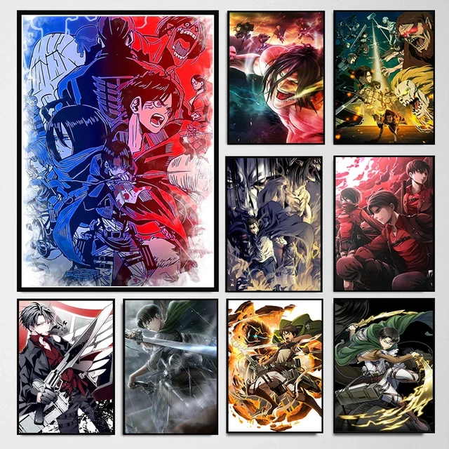 Room Decoration Anime Attack Titan  Attack Titan Manga Panels Wall -  Posters Prints - Aliexpress