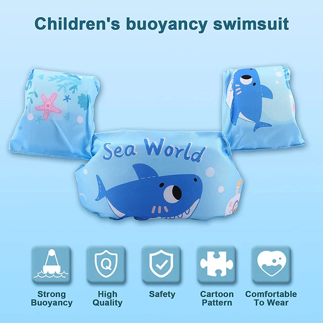 Baby Float Cartoon Arm Sleeve Life Jacket Swimsuit Foam Safety Swimming Training Floating Pool Float Swimming Ring Puddle Jumper 6
