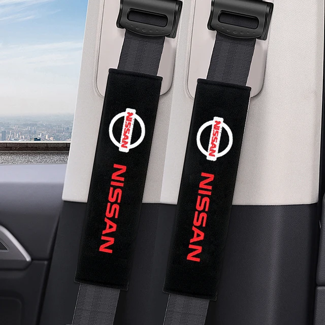 2Pcs Car Seat Belt Cover Shoulder Protection Pads For Nissan X-trail Qashqai Note Juke Sentra Patrol Leaf Car Accessories