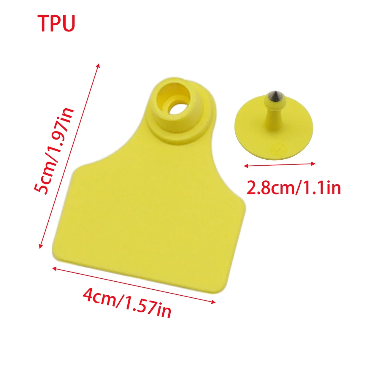 TPU Material Cattle Ear Tags Pig Cow Wordless Mark number Copper Head Earrings Farm Animal Identification Card 10 Sets livestock ear tags