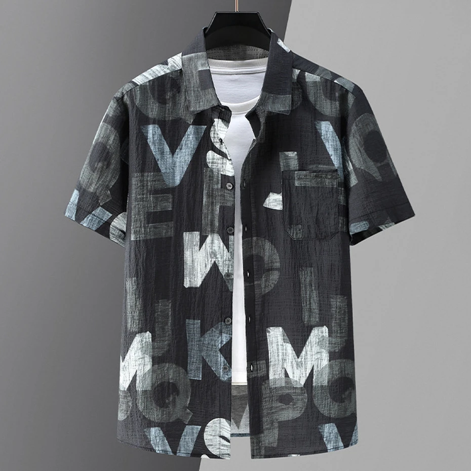 Summer Shirt Men Plus Size 10XL 11XL Hawaiian Shirts Casual Fashion Quick Drying Short Sleeve Shirt Male Big Size 10XL casual short sleeved shirt short sleeved shirt hawaiian shirt
