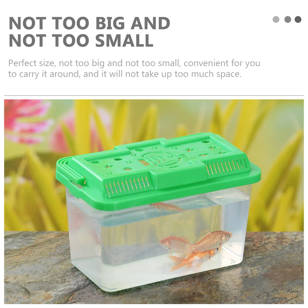 Plastic Turtle Fish Tank Aquarium Gecko Tanks Animals Hat Puppy Accessories Spider Terrarium Portable
