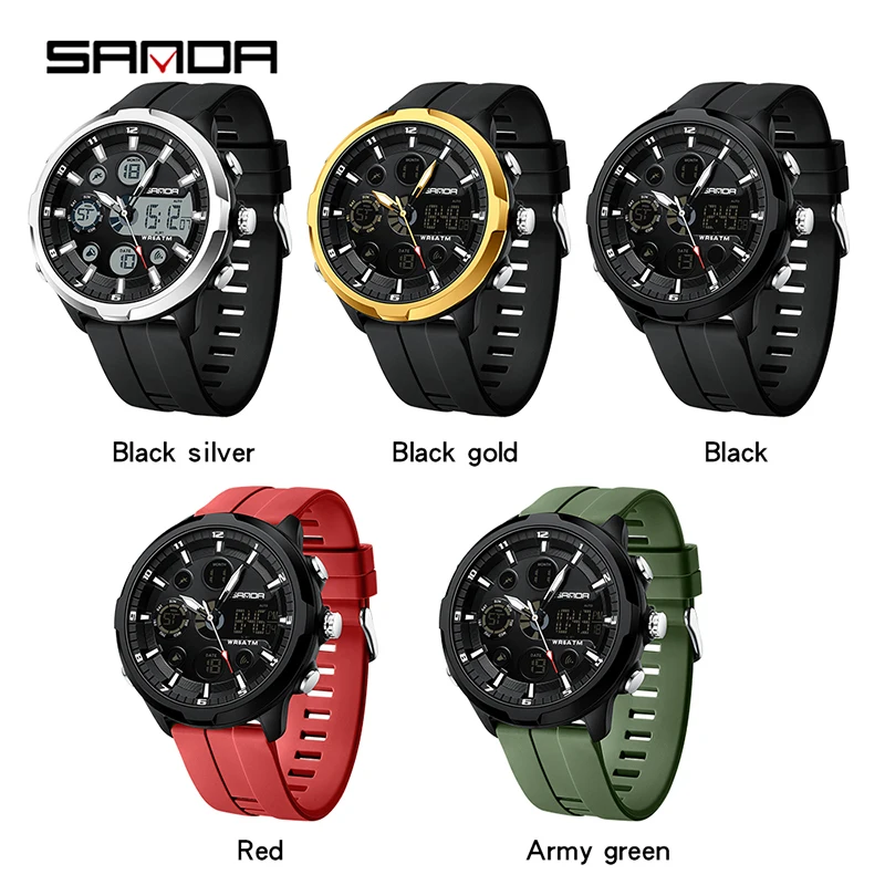 SANDA Top Brand Sports Military Men's Watches Luxury Digital Watch