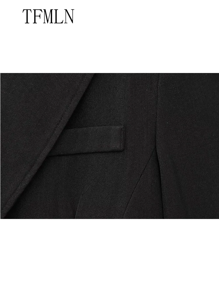 Office Lady Solid Blazer Jackets 2025 Autumn Simple Notched Single Breasted Causal Coats Vintage Pockets Street Chic Outwear