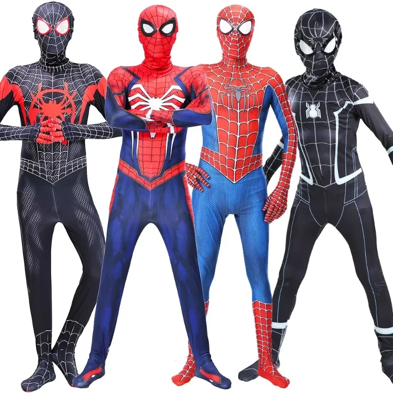 

The Avengers Superhero Costumes Peter Parker 3D Style Cosplay Dress Party Birthday Gift for Kids Adult