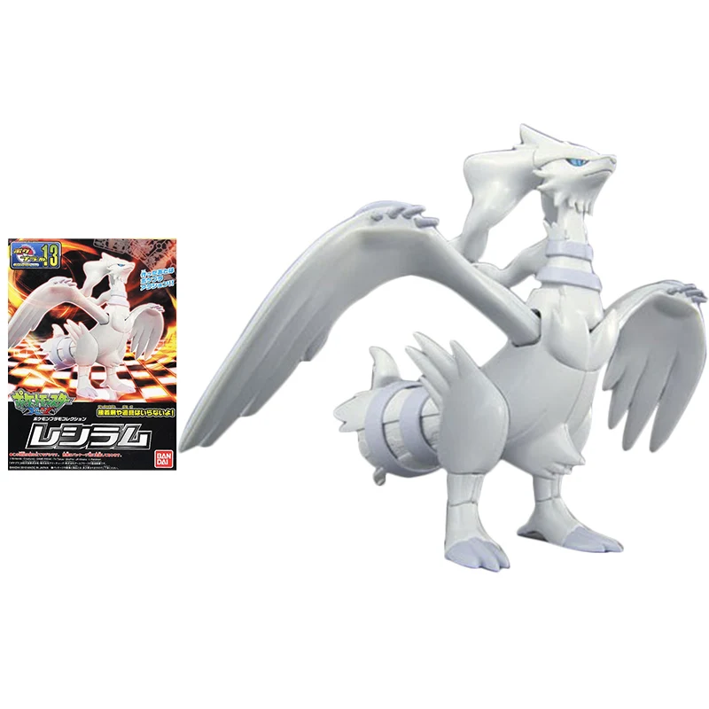 Bandai Pokemon Figure Evolution 13 Reshiram Anime Figure Genuine Assembly Model Ornamenti Action Toy Figure Giocattoli Per Bambini