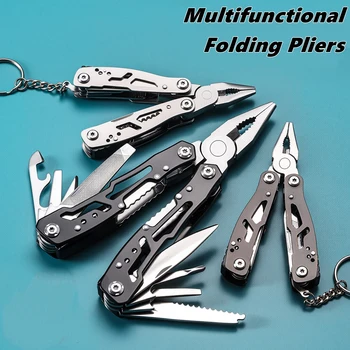 Tactical Multi-Purpose Mini Portable Folding Pliers,Outdoor Hunting Survival Rescue Folding Multitool Pocket Knife Plier Opener