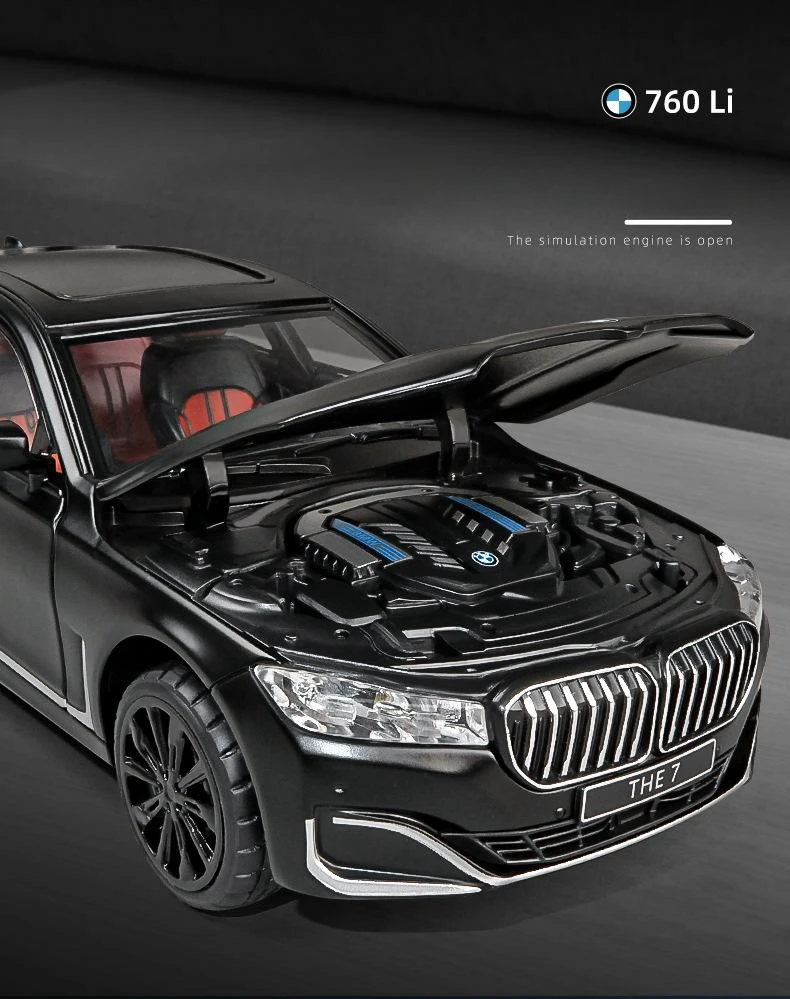 1/24 BMW 760Li Diecast Alaşım Döküm Model Araba