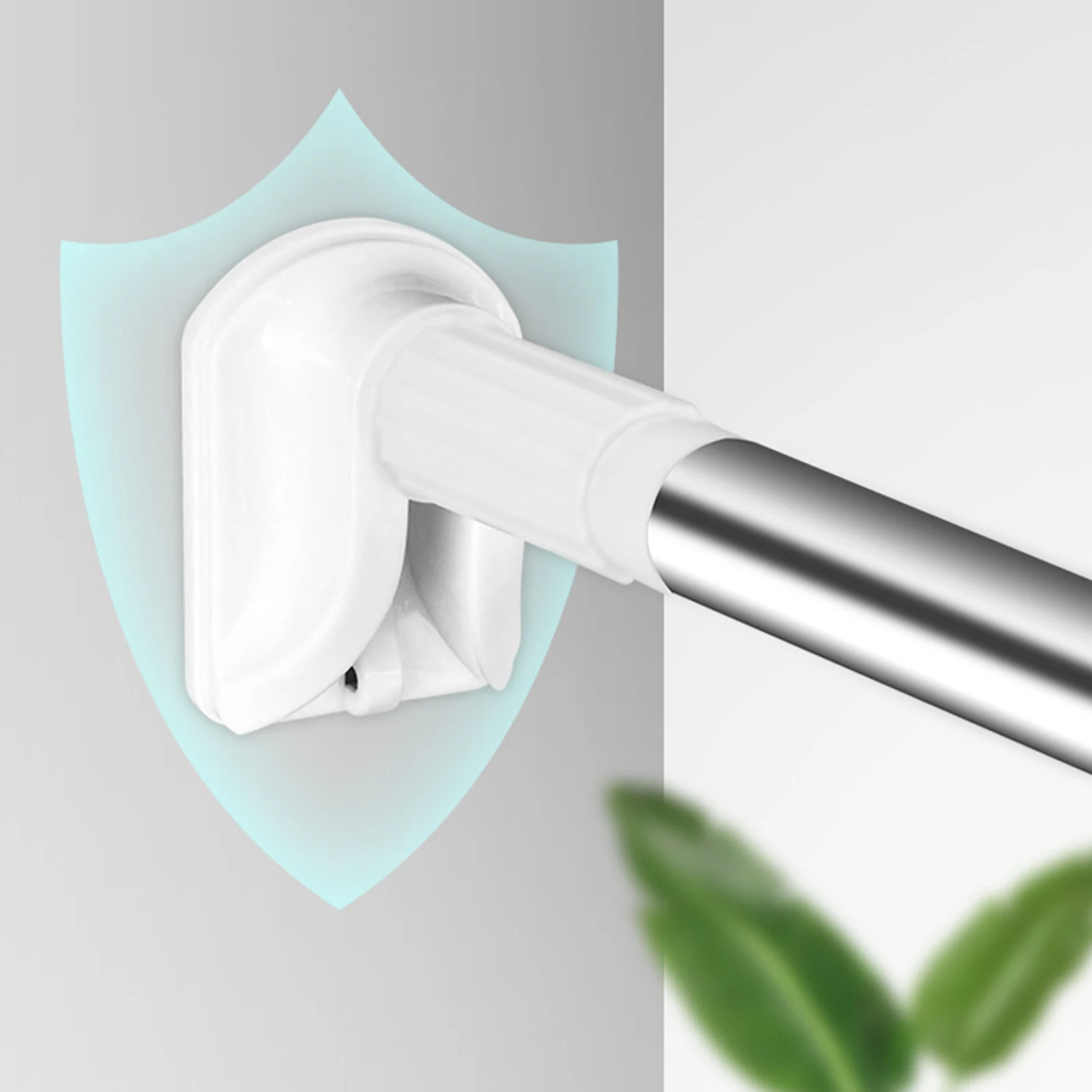 Punch-free Telescopic Clothing Rod Extendable Stainless Steel Curtain Pole Easy Easy Installation Punch-free 50-120cm gass 4