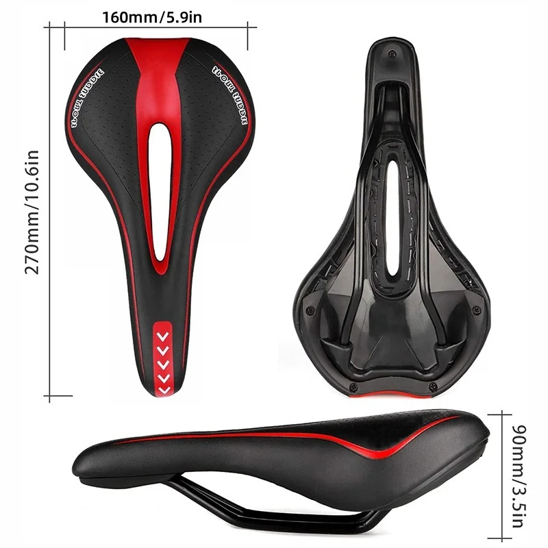 Gel Comfort Bicycle Saddle for Men and Women - Ergonomic Mountain & Road Bike Seat