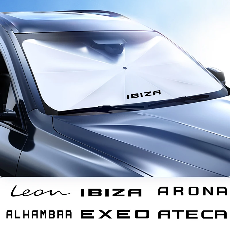 Car Sunshade Suitable for SEAT Alhambra Arona Arosa Ateca IBIZA leon car front windshield anti-UV reflective sunshade accessorie windshield sunshade windshield sun shade
