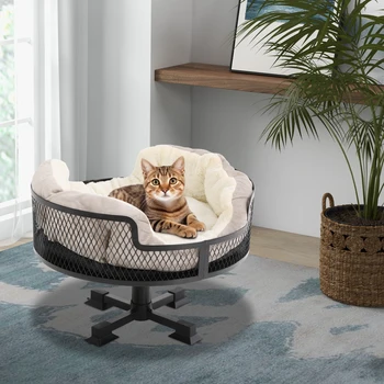 Portable Stainless Steel Elevated Cat Desk Bed 22.05 Lbs Weight Capacity Or Small Cats And Dogs 1