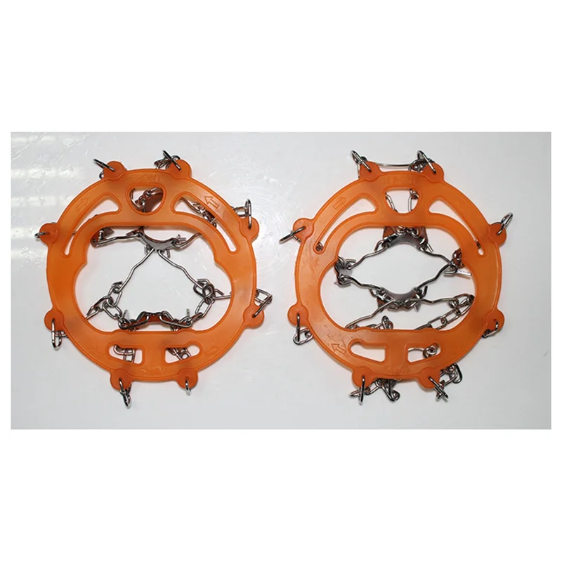 ELOS-Crampons Stainless Steel Anti-Skid Ski Claws Mud Ice And Snow Anti-Skid Shoe Covers Mountaineering Shoe Chains