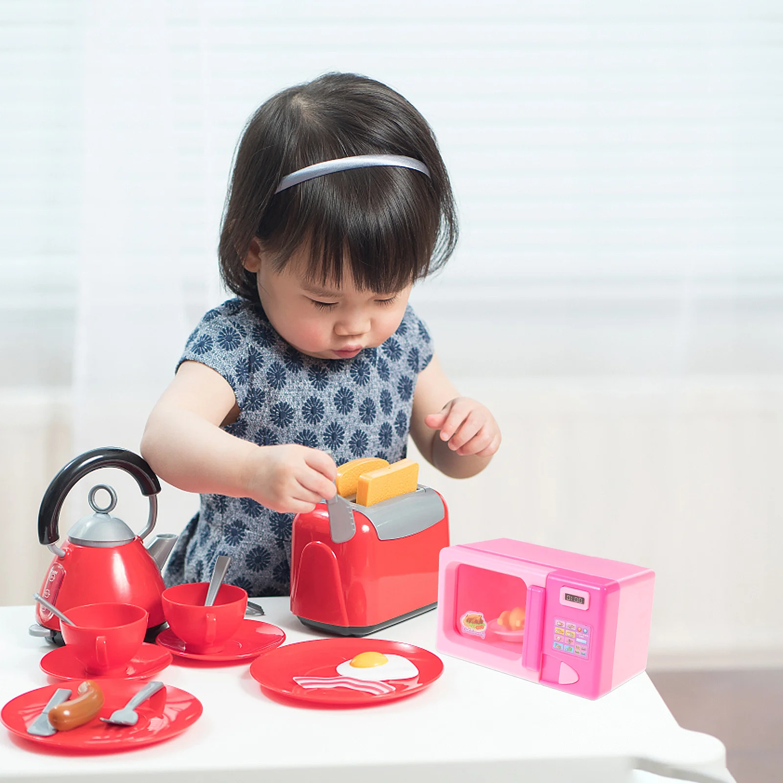 Simulation Toys Mini Kitchenware Model Dollhouse Decoration Child Microwave Oven Plaything Kids Girls for