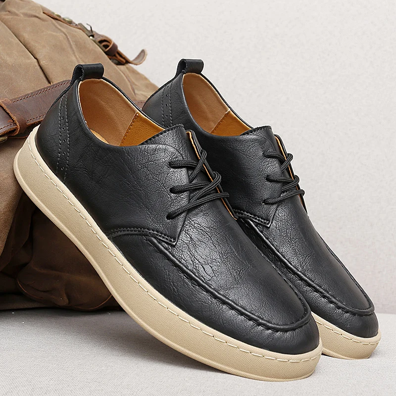 

Мужские классические кожаные туфли, черные классические деловые туфли оксфорды в британском стиле на шнуровке, повседневная обувь на плоской подошве для весны и лета, 2019