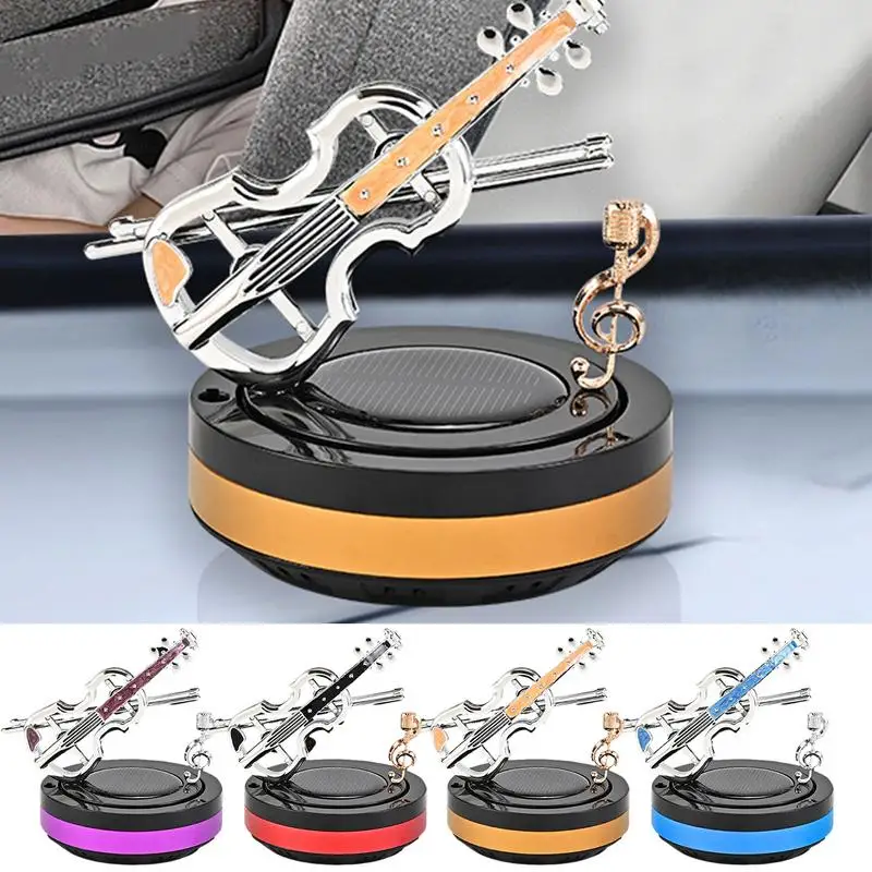 

Solar Car Air Freshener Car Perfume Solar-Powered Car Diffusers Violin Aromatherapy Suitable Car Accessories Fragrance Ornaments