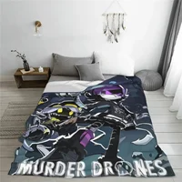 Murder Drones Anime Fleece Throw Blanket N and Uzi Blankets for Home Bedroom Soft Bedding Throws 2