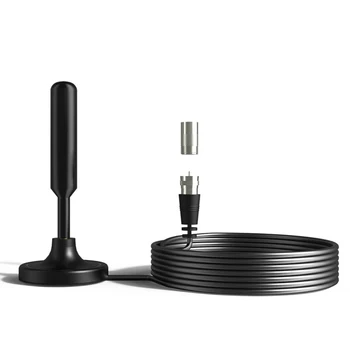 Antenna TV Digitale Portatile con Cavo Coassiale da 300cm, Impermeabile per Esterni, Ricevitore HDTV per Caravan, Barca, Auto