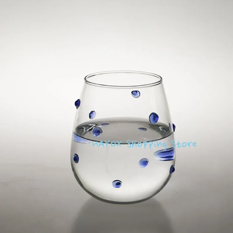 Irregular Dots Glass Design Mug,Milk Coffee Creative Decor Cup,drinking glasses set,crystal glass cup,bubble glass cup,square glass mug,double wall glass mug
