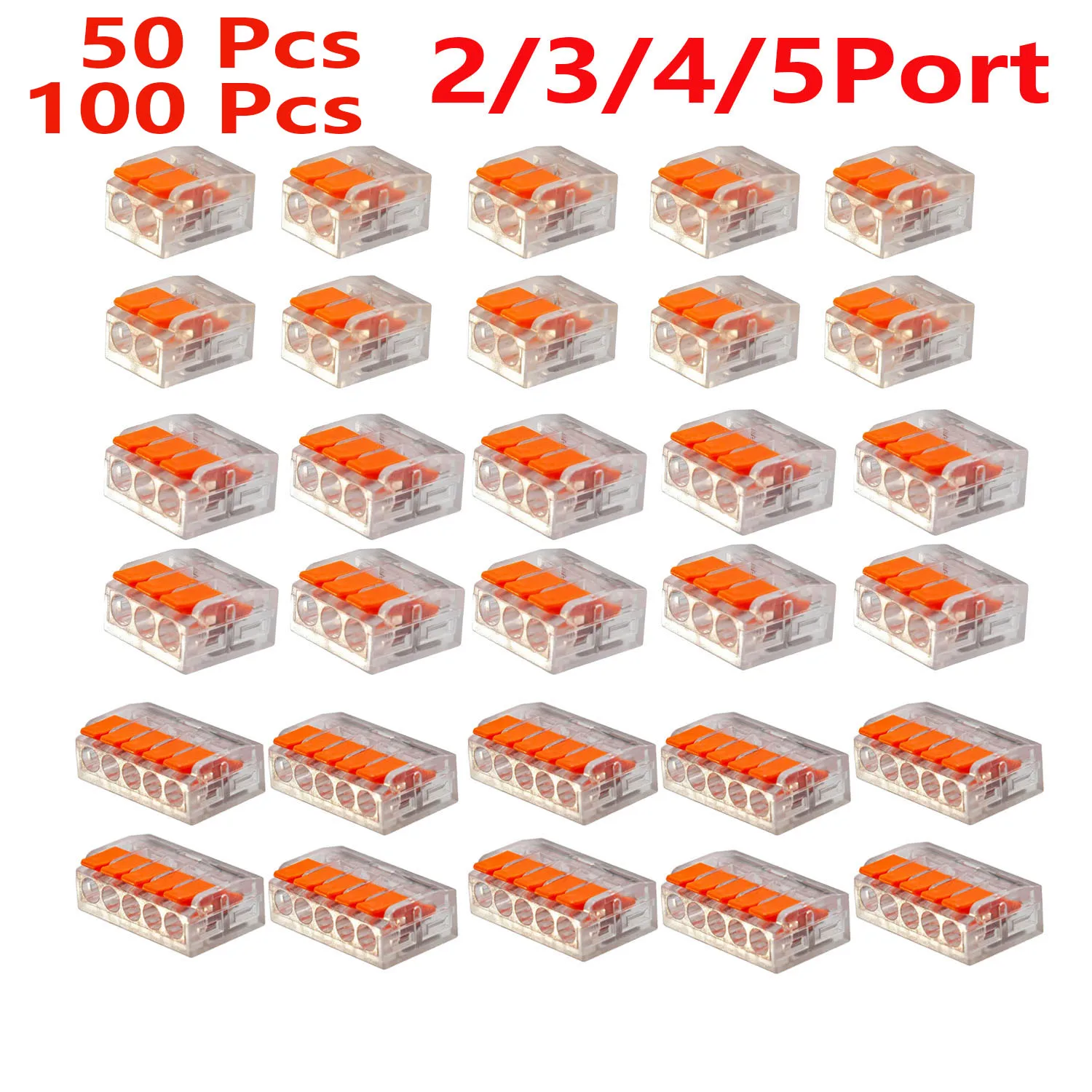 Electrical Quick Connectors Kit, DIY Cable Connection Tool with Multi-Port Options (28-12 Awg)