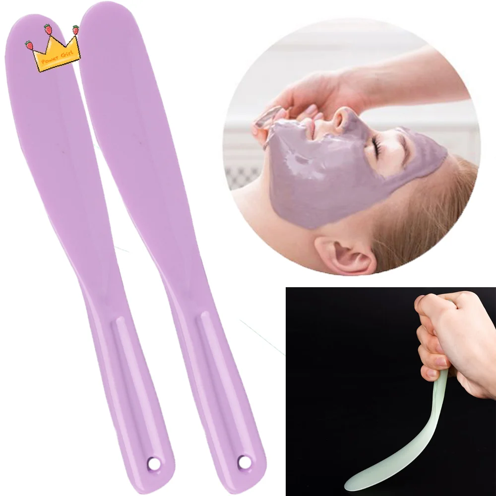 Applicatore per Trucco, Strumento per Maschere Fai-da-Te, Spatola Cosmetica, Stick per Crema Occhi, Cucchiaio in Silicone per Miscelare Maschere