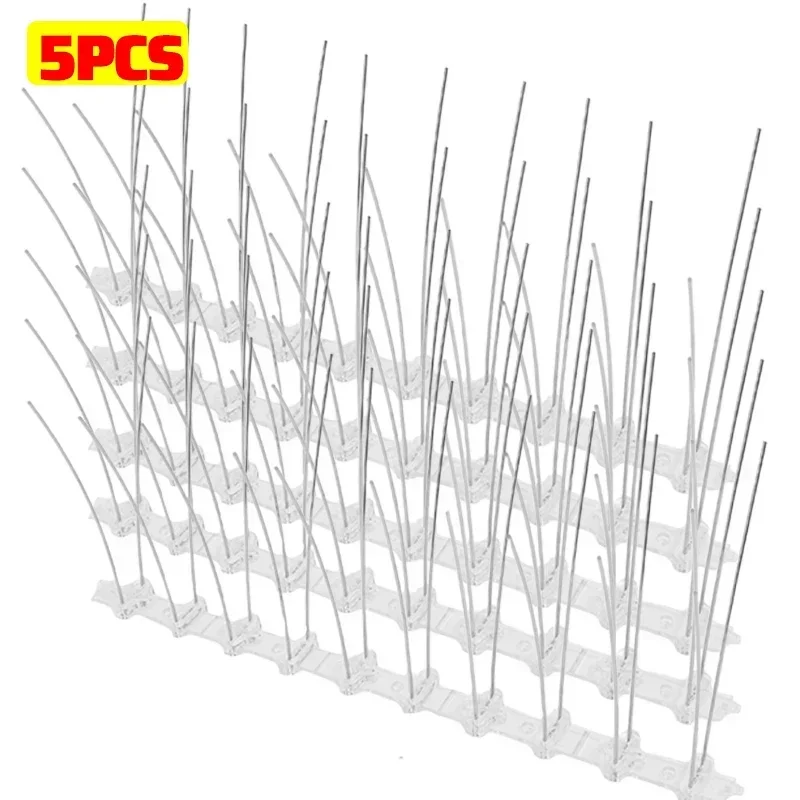 Stainless Steel Bird Spikes - Outdoor Pigeon Deterrent for Roofs, Fences, and Gutters