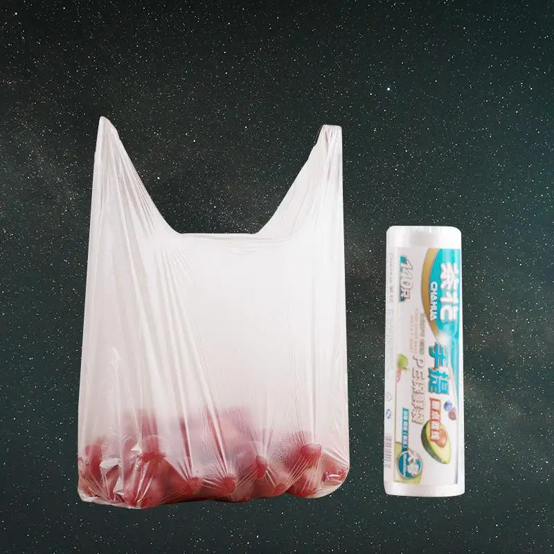 

CHAHUA PE Portable Disposable Food Preservation Bag Tank Top Home Point Break Easy Knot Packaging Bag Large