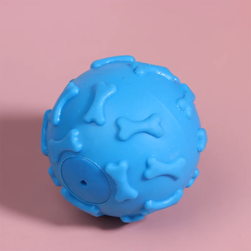 Interactive Cartoon Paw Print Dog Toy Ball, Squeaky & Chewable Rubber Material, Small Breed Pet Plaything Aids in Dental Health S98b51d8b2ae44b06a1a3f5d25b5274b6h